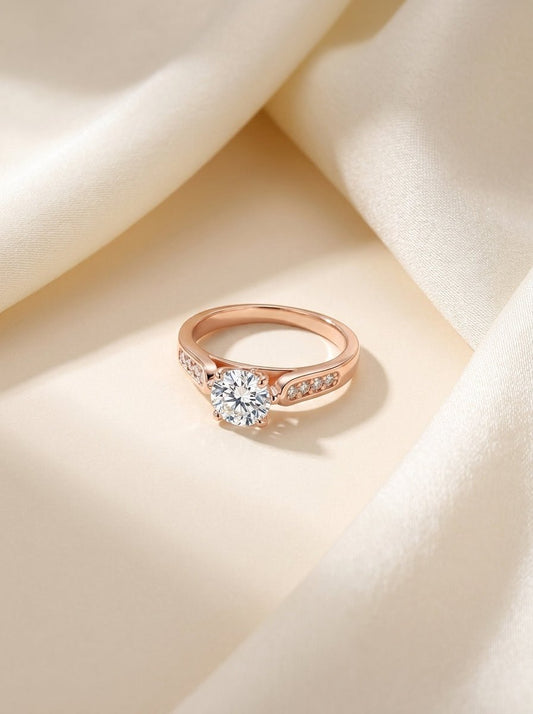 Minimalist Solitaire Ring — Cubic Zirconia - Myglova