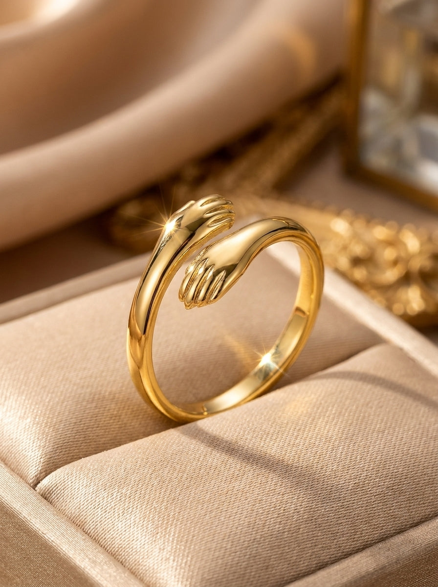 Gold Embrace Hug Ring product detail