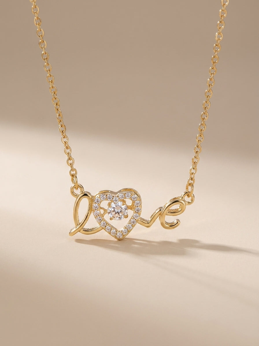 The "Modern Muse" Titanium Script Necklace