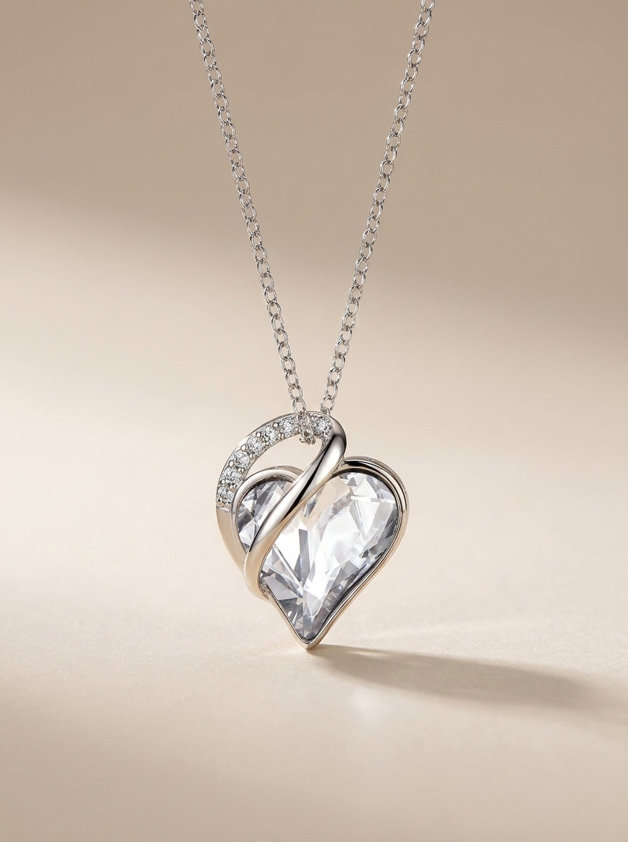 The "Geometric Soul" 925 Sterling Silver Heart