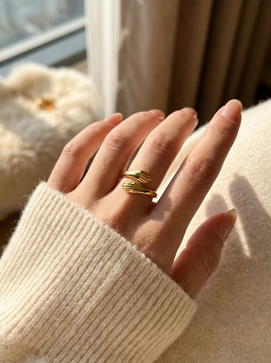 The Embrace Hug Ring — 925 Sterling Silver