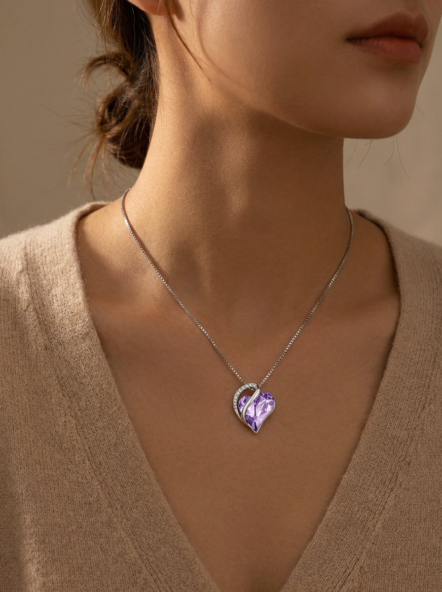 The "Geometric Soul" 925 Sterling Silver Heart