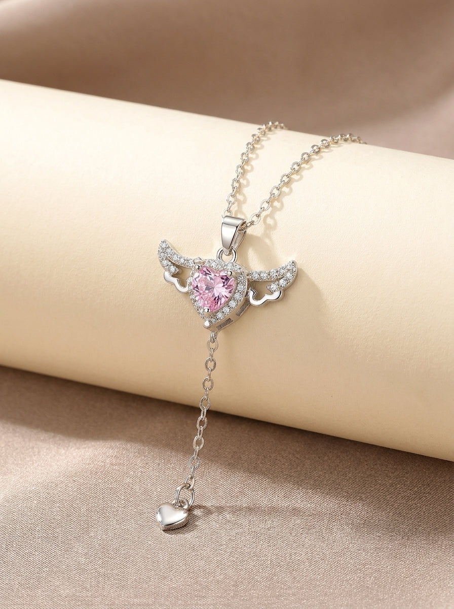 Angel Wings Heart Necklace
