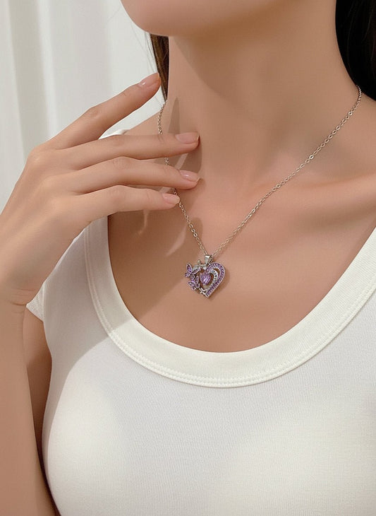Amora Butterfly Heart Necklace - Myglova