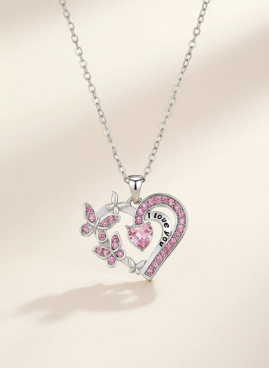 Amora Butterfly Heart Necklace - Myglova