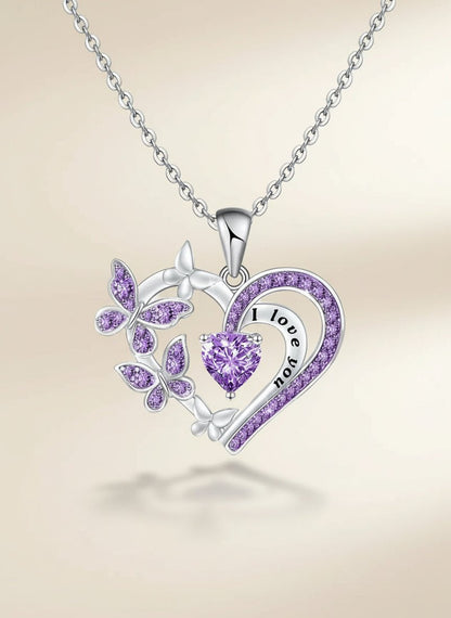 Amora Butterfly Heart Necklace - Myglova