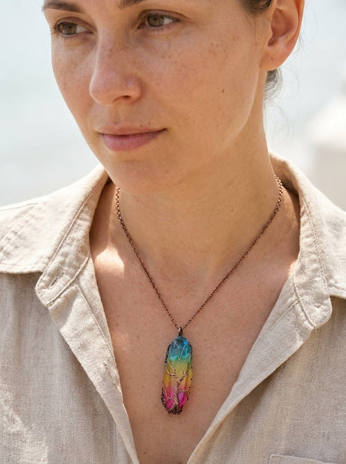 Aura Balance™ Tree of Life Crystal Necklace - Myglova