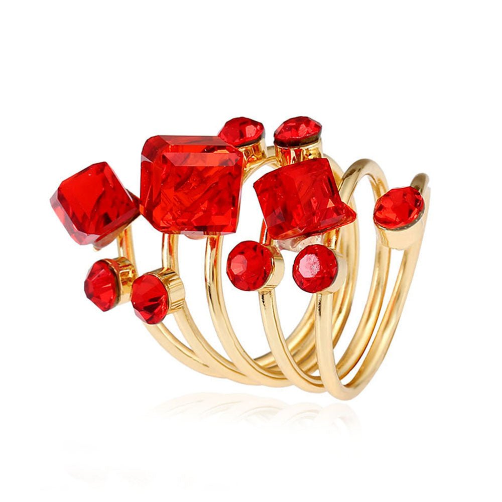 Colorful Boho Stacking Ring Set — Vintage Style - Myglova