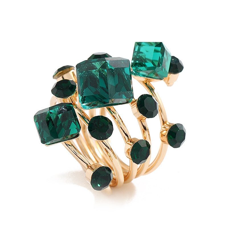 Colorful Boho Stacking Ring Set — Vintage Style - Myglova