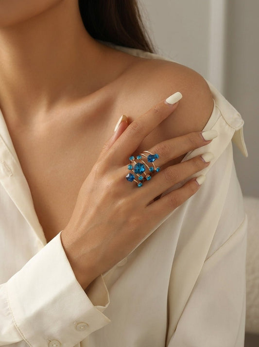 Colorful Boho Stacking Ring Set — Vintage Style - Myglova