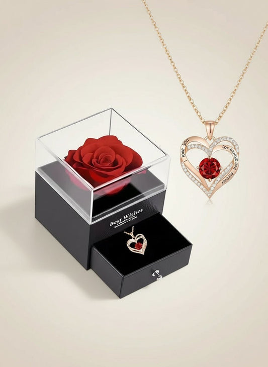 Crimson Heart Pendant Necklace - Myglova