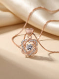 Delicate Heart Pendant Necklace — Rose Gold Plated - Myglova