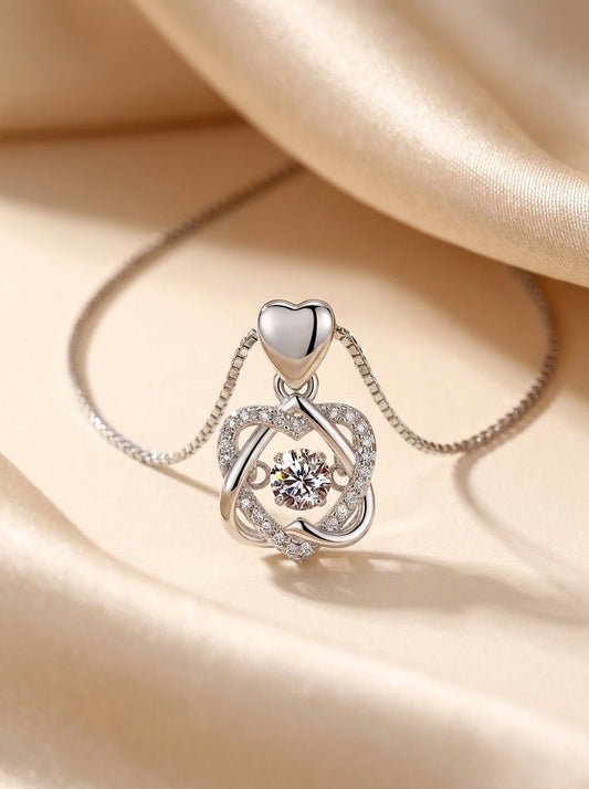 Delicate Heart Pendant Necklace — Rose Gold Plated - Myglova