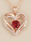 Crimson Heart Pendant Necklace