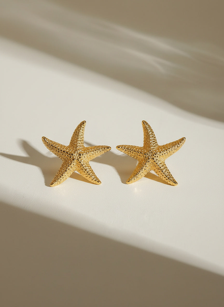 Serene Starfish Stud Earrings