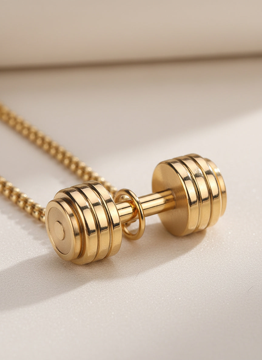 Atlas Dumbbell Pendant Necklace
