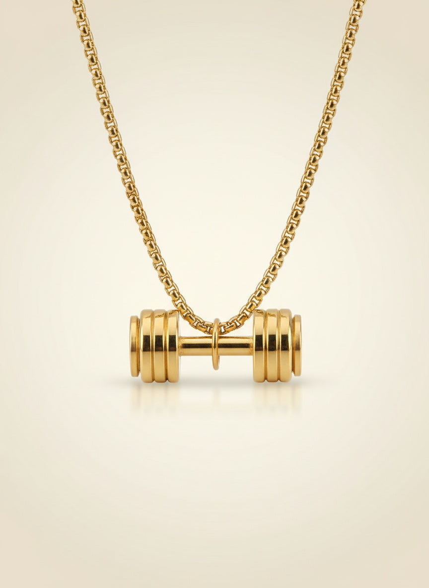 Atlas Dumbbell Pendant Necklace