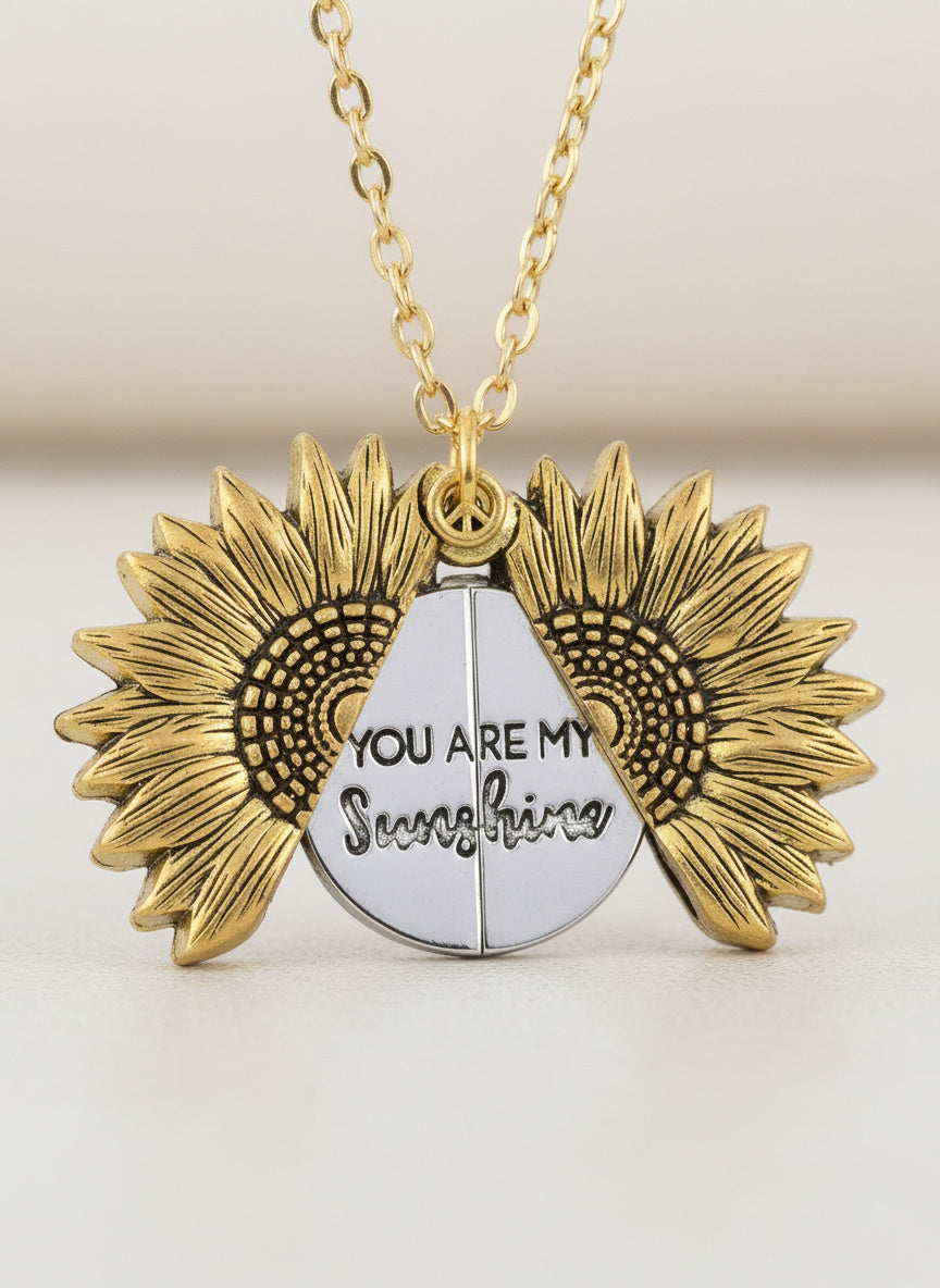 Solenne Sunflower Pendant Necklace