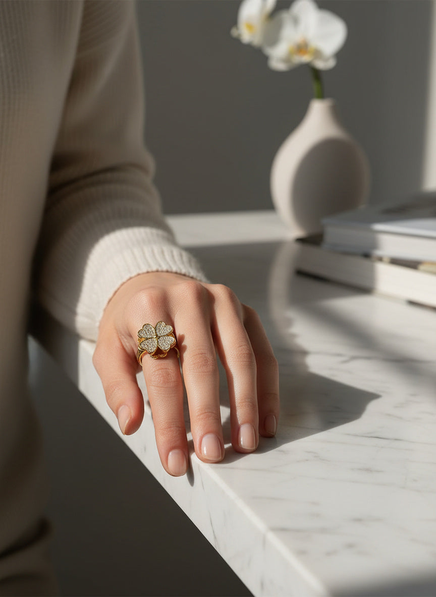 Serenity Bloom Rotating Ring