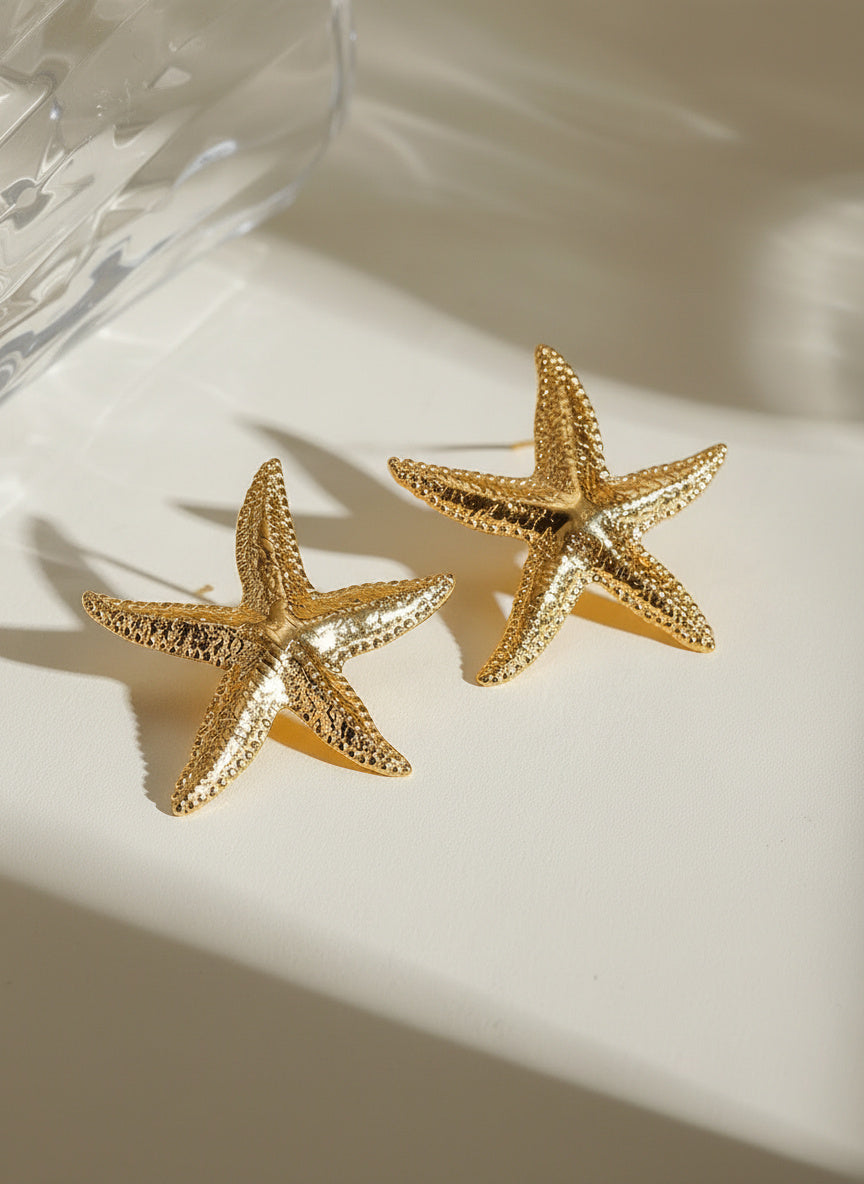 Serene Starfish Stud Earrings