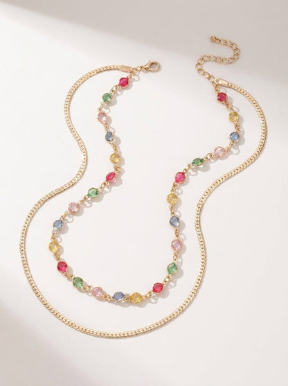 Geometric Layered Necklace — Everyday Statement - Myglova