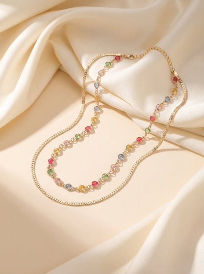 Geometric Layered Necklace — Everyday Statement - Myglova