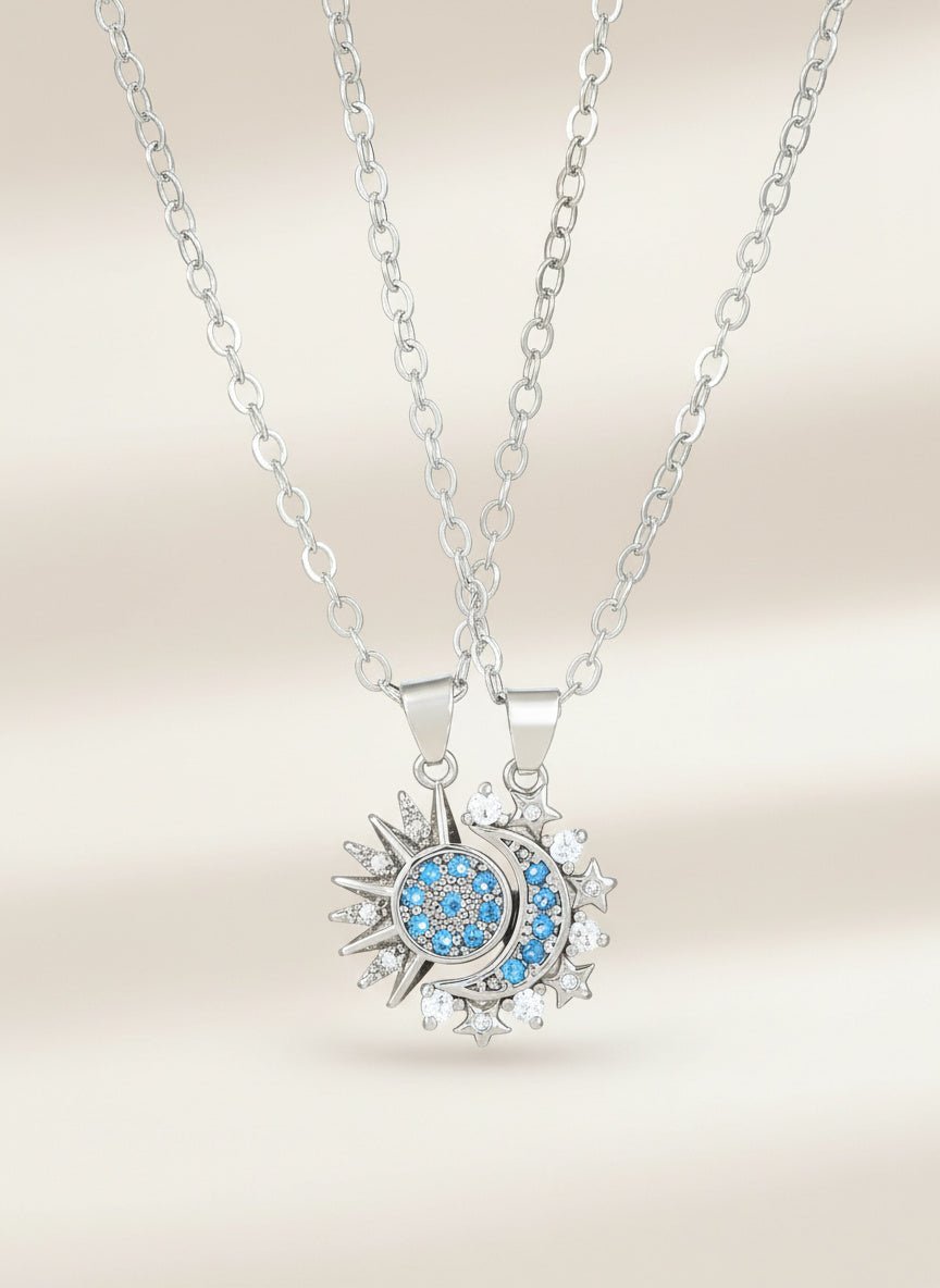 Magnetic Sun & Moon Connection Necklace Set (2 Pieces) - Myglova