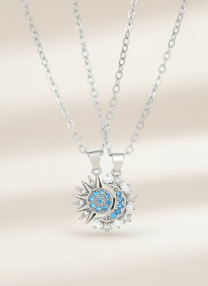 Magnetic Sun & Moon Connection Necklace Set (2 Pieces) - Myglova