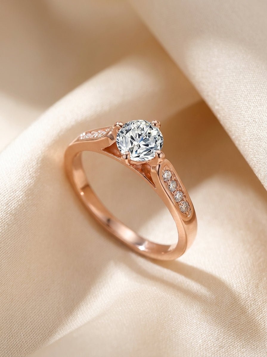 Minimalist Solitaire Ring — Cubic Zirconia - Myglova