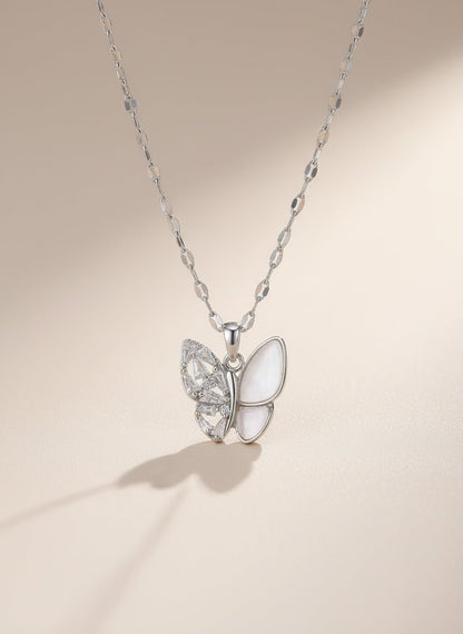 Opaline Butterfly Pendant Necklace - Myglova