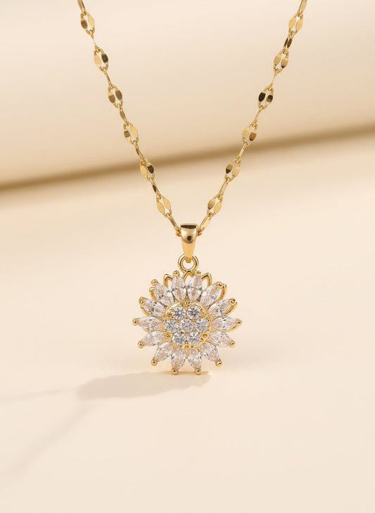 Solara Rotating Sunflower Necklace - Myglova