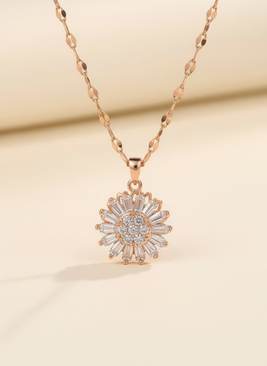 Solara Rotating Sunflower Necklace - Myglova