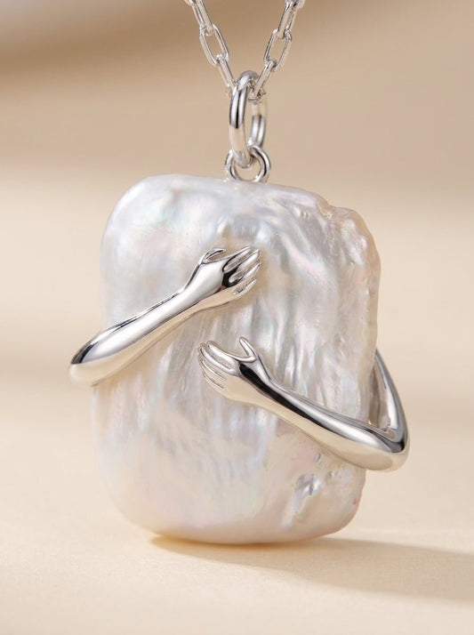The "Eternal Embrace" Square Baroque Pearl Necklace - Myglova