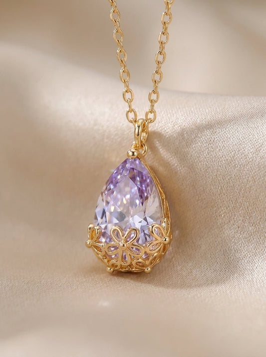 The "Luminous Dewdrop" Crystal Clavicle Necklace - Myglova