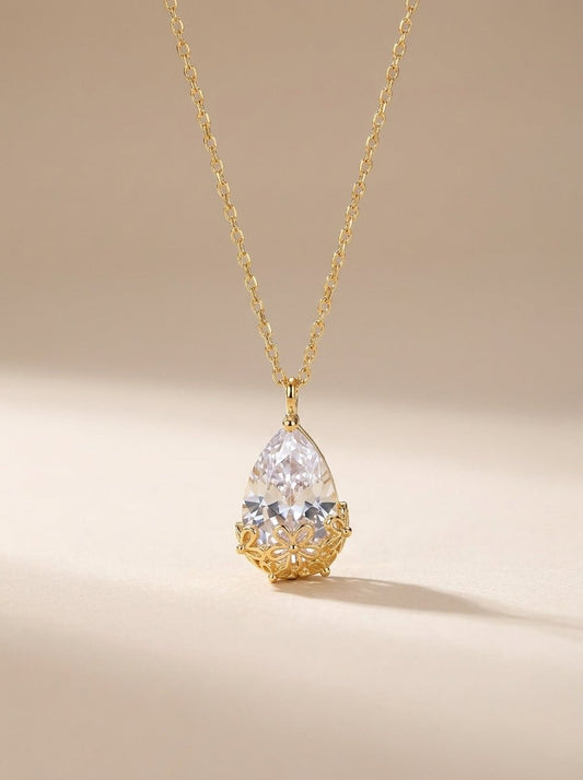 The "Luminous Dewdrop" Crystal Clavicle Necklace - Myglova