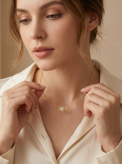 The "Modern Muse" Titanium Script Necklace - Myglova