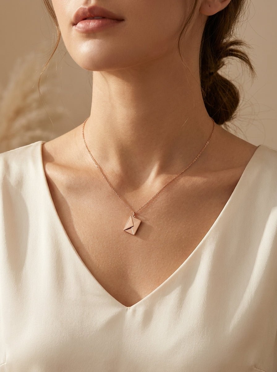 The "Secret Sentiments" Titanium Envelope Locket - Myglova