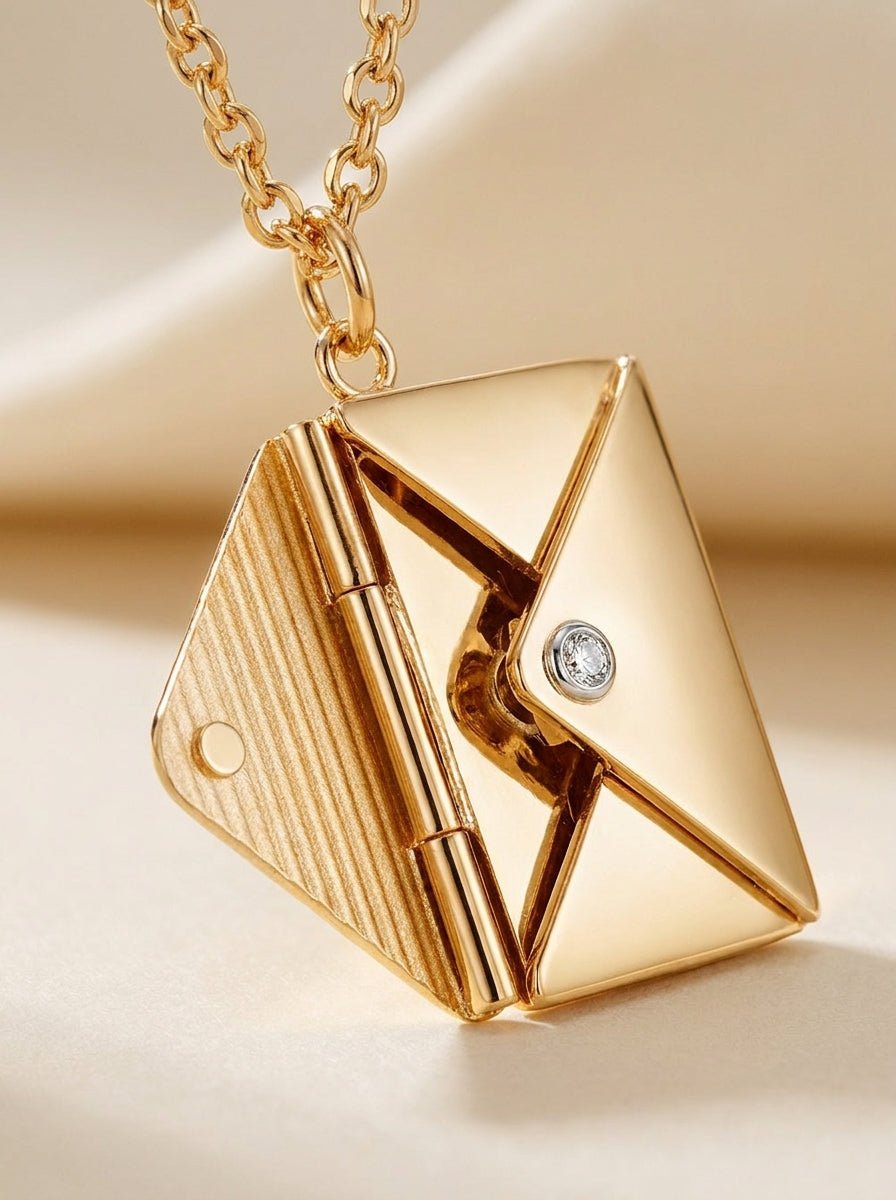 The "Secret Sentiments" Titanium Envelope Locket - Myglova