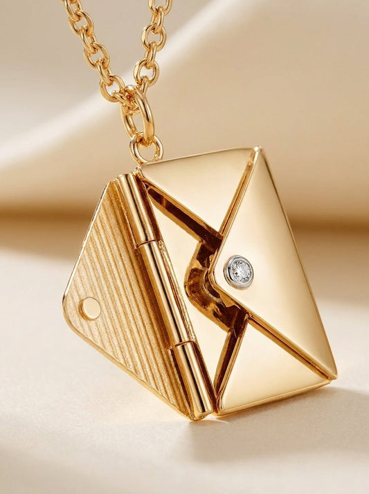 The "Secret Sentiments" Titanium Envelope Locket - Myglova