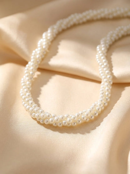 Winding Pearl Layered Necklace - Myglova