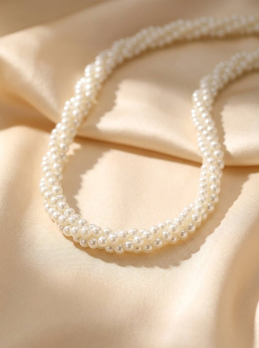 Winding Pearl Layered Necklace - Myglova
